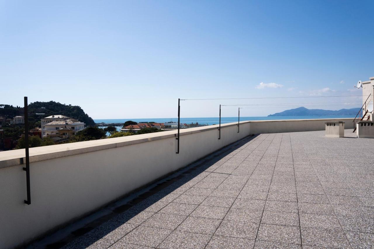 025 - Casa Panoramica In Centro, 90Metri Spiaggia Vista Mare Con Terrazzo Vista Portofino Apartment Sestri Levante Exterior photo